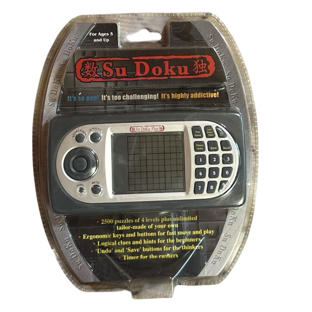 Su Doku 2500 Puzzles of 4 Levels Handheld Electronic Game